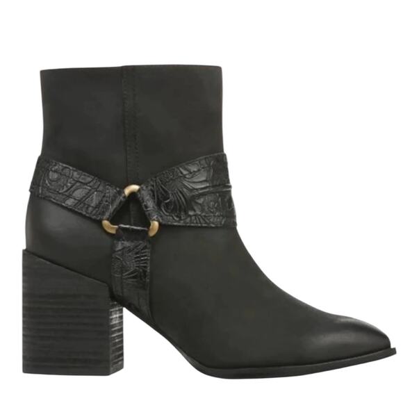 NWOT Vionic Vienne Carnelia Over the Ankle Black Boots Sz 9 - Picture 1 of 11